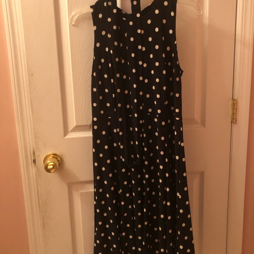 Ralph Lauren Black and White Polka Dot Dress